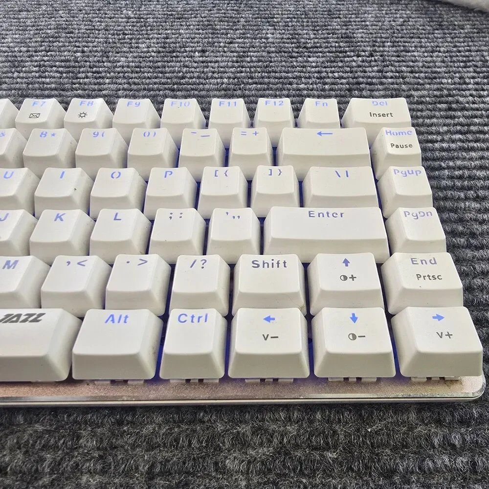 Ajazz AK33 Mechanical Keyboard White QWERTY English Layout with Blue Backlight